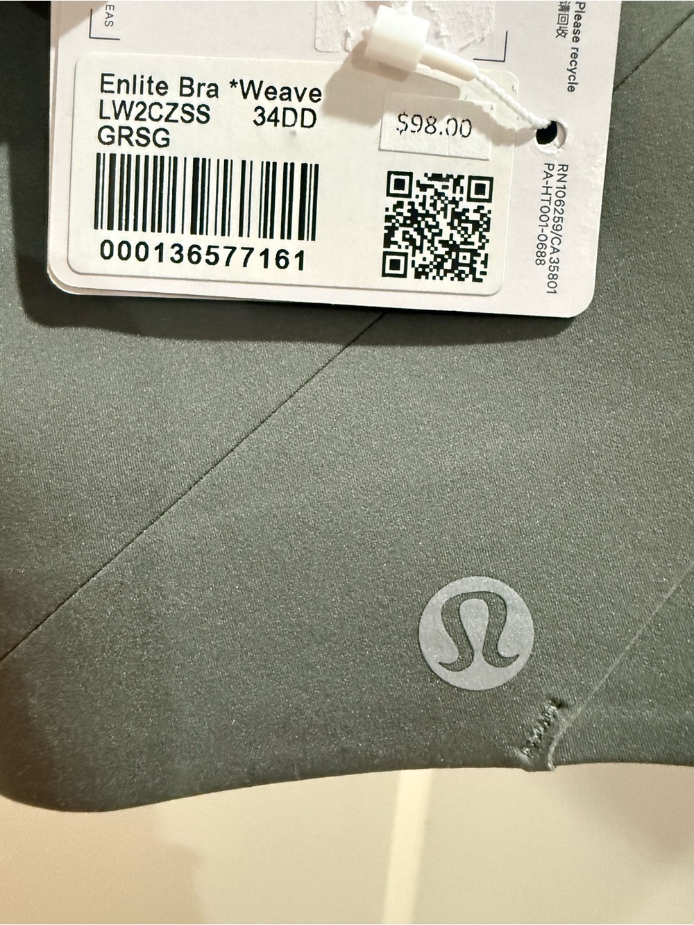 Lululemon Enlite Bra *Weave Seamless Sports Bra- Green/Sage - Picture 7 of 10